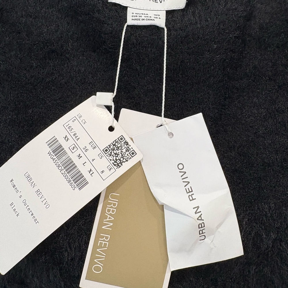 🖤 Urban Revivo Sherpa Jacket | Black & White | Size S 🖤 NWT - Picture 5 of 10